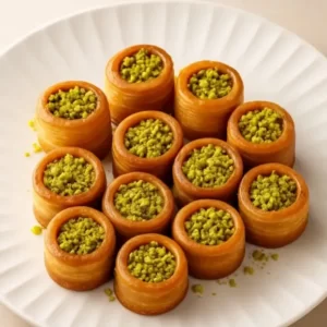 Baklava stuffed with pistachios